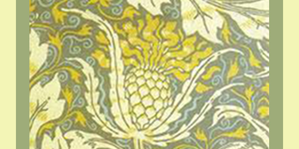 illustrazioni artistiche del carciofo esposte nella casa-museo di W.Morris a Londra.600x300