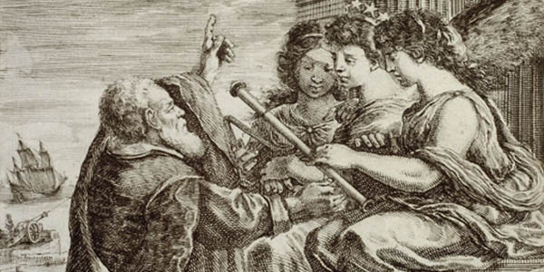 FOTO 600x300 acquaforte Stefano Della Bella.XVII secolo.Frontispiece for the Opere di Galileo Galilei.jpg