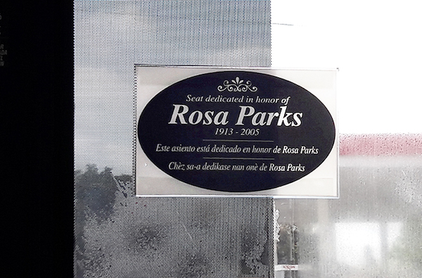 Foto 1. Rosa Parks. Autobus a Miami. Luciana Grillo