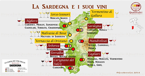 Carta dei vini della Sardegna