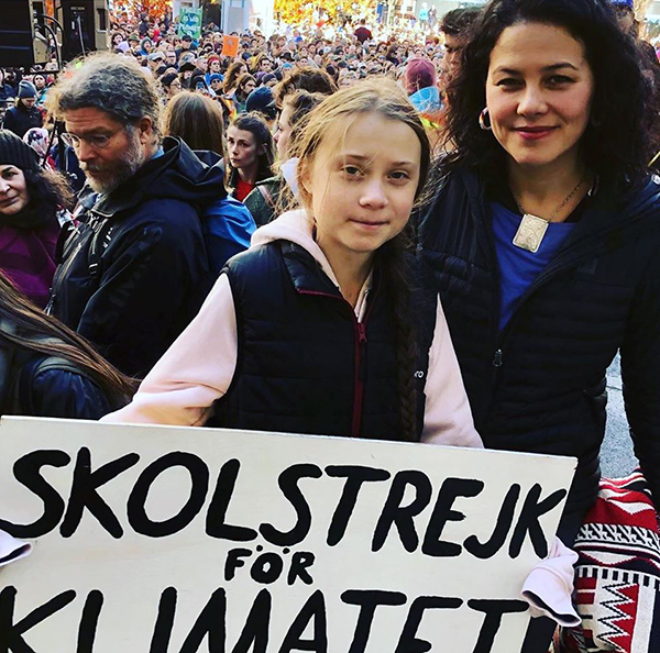 Foto 1. Con Greta allo sciopero scolastico del clima