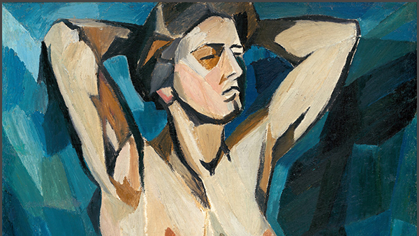 Natalia Goncharova Modella (su sfondo blu), 1909-1910