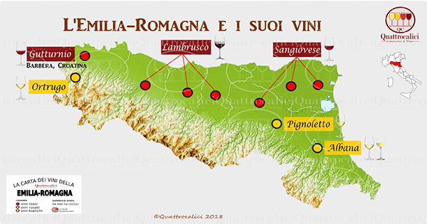 FOTO 1.I vini dell'emilia-romagna. Fonte Quattrocalici