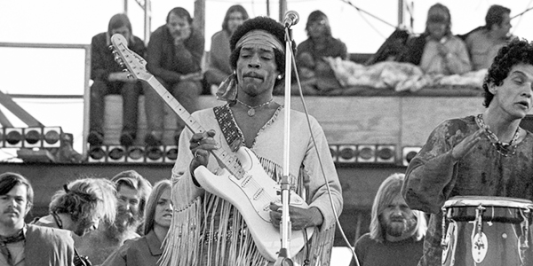 Foto 8.Jimi Hendrix a Woodstock
