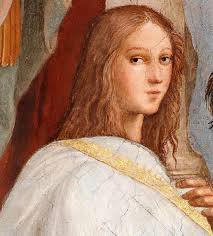 Ipazia, particolare della Scuola di Atene di Raffaello