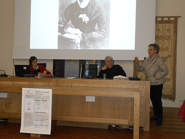 Foto 1.Sala consiliare-Borgo a Buggiano-evento del 7.12.2019.Laura Candiani, Alfio Pellegrini, Vincenza Papini